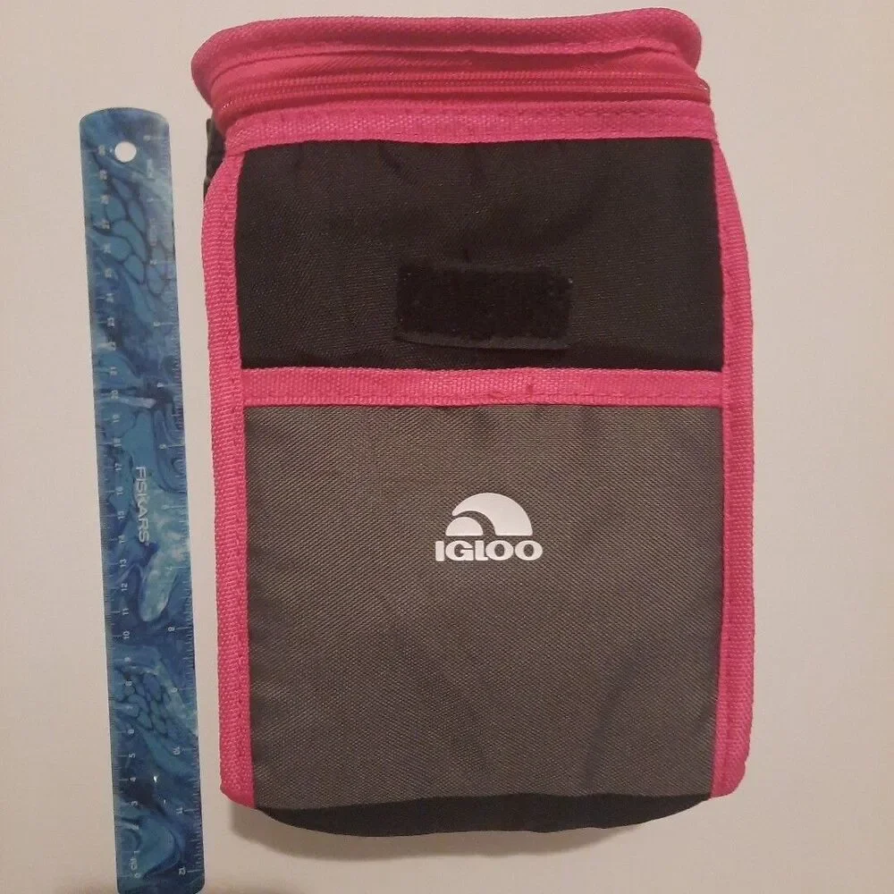 Igloo Lunch Box – Black, Gray & Pink – Top Opening